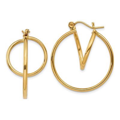 14K Yellow Gold Hoop Earrings