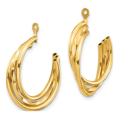 14K Yellow Gold 23mm Hoop Earrings – view 4