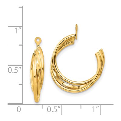 14K Yellow Gold 23mm Hoop Earrings – view 5