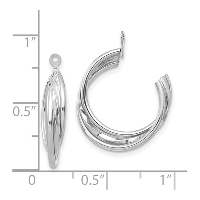 14K White Gold 23mm Hoop Earrings – view 3