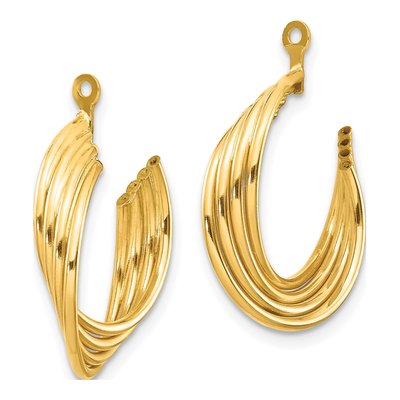 14K Yellow Gold 19mm Hoop Earrings – view 4