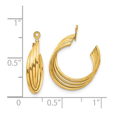 14K Yellow Gold 19mm Hoop Earrings – view 5