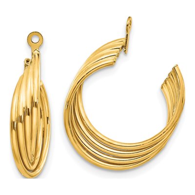 14K Yellow Gold 19mm Hoop Earrings