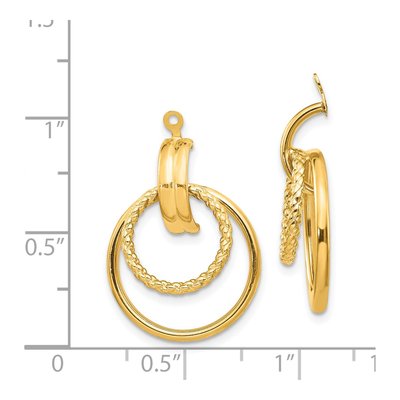 14K Yellow Gold Twisted Doorknocker Earring Jackets – view 5
