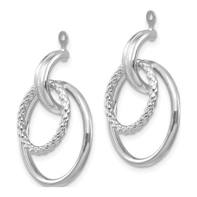 14K White Gold Doorknocker Earring Jackets – view 2
