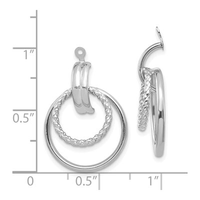 14K White Gold Doorknocker Earring Jackets – view 3
