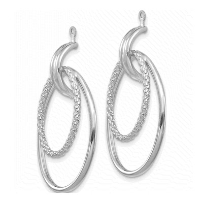 14K White Gold Doorknocker Earring Jackets – view 2