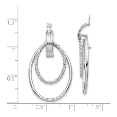 14K White Gold Doorknocker Earring Jackets – view 3