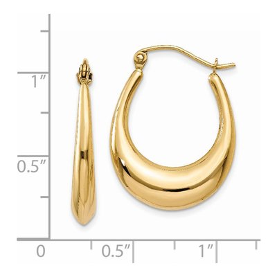 14K Yellow Gold 13mm Hoop Earrings – view 5