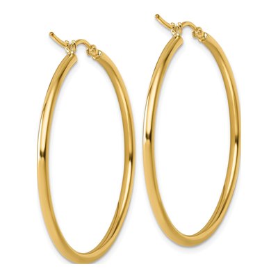 10K Yellow Gold 40mm Hoop Earrings – view 5