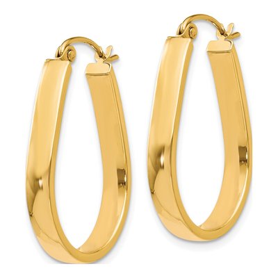 10K Yellow Gold 27mm Hoop Earrings – view 3