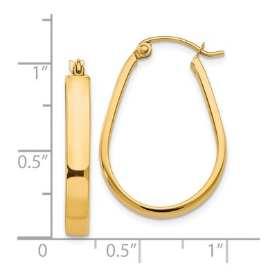10K Yellow Gold 27mm Hoop Earrings – view 5