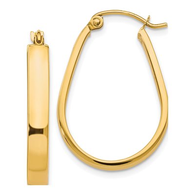 10K Yellow Gold 27mm Hoop Earrings