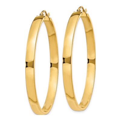 14K Yellow Gold 45mm Tube Hoop Earrings – view 3