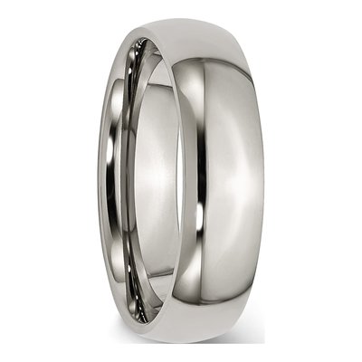 Titanium 6mm Half Round Comfort-Fit Wedding Band – view 6