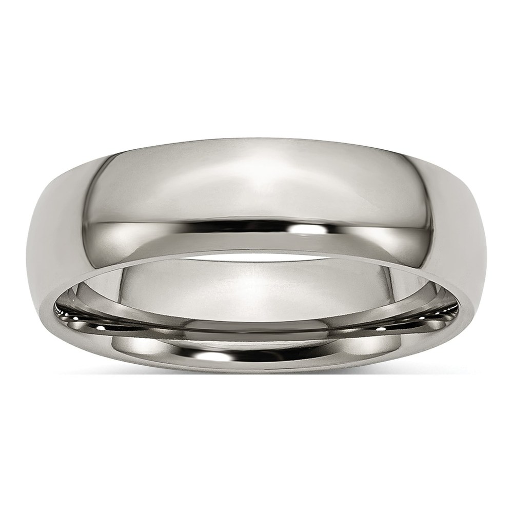 Titanium 6mm Half Round Comfort-Fit Wedding Band