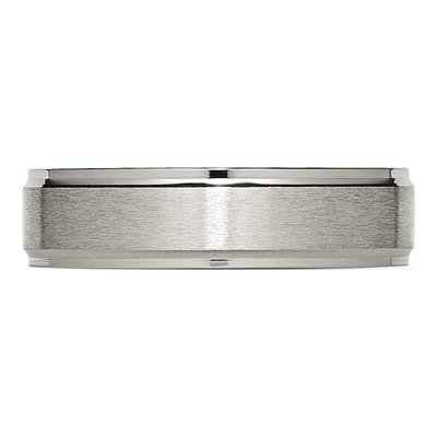Titanium 6mm Ridged Edge Wedding Band – view 4