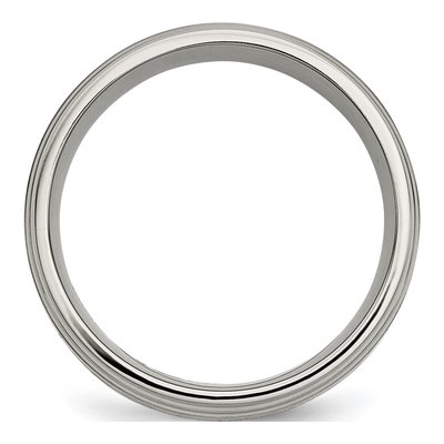 Titanium & 14K Gold 8mm Inlay Wedding Band – view 4