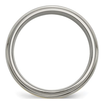 Titanium & 14K Gold 8mm Wedding Band – view 4