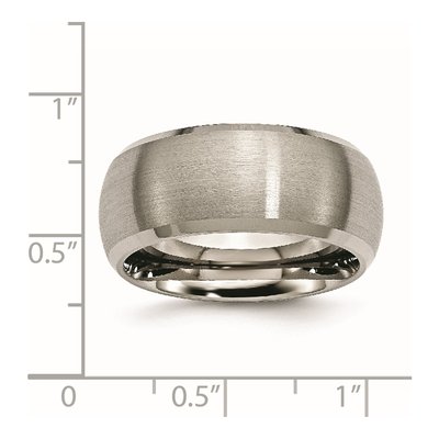 Titanium 10mm Beveled Edge Wedding Band – view 6