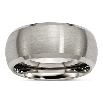 Titanium 10mm Beveled Edge Wedding Band
