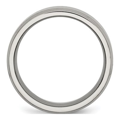 Titanium 8mm Beveled Wedding Band – view 4