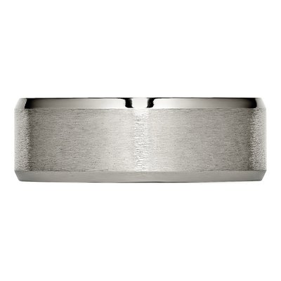 Titanium 8mm Beveled Wedding Band – view 6