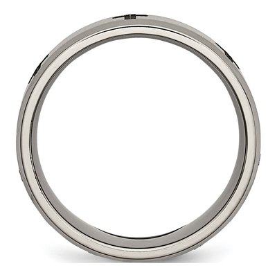 Titanium 8mm Cross Wedding Band – view 4
