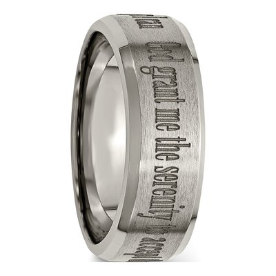 Titanium 8mm Serenity Wedding Band – view 7