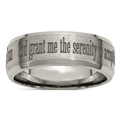 Titanium 8mm Serenity Wedding Band