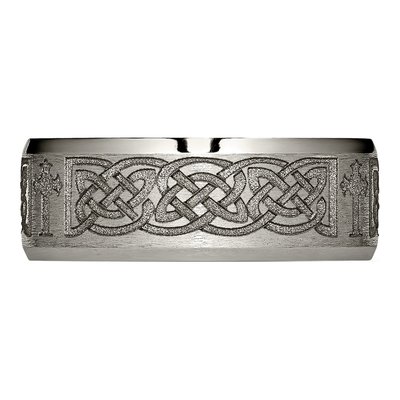 Titanium 8mm Cross Wedding Band – view 5