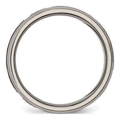 Titanium 8mm Cross Laser Design Wedding Band – view 4