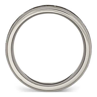 Titanium 8mm Cross Laser Design Wedding Band – view 4