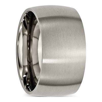 Titanium 12mm Half Round Wedding Band – view 3