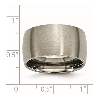 Titanium 12mm Half Round Wedding Band – view 4