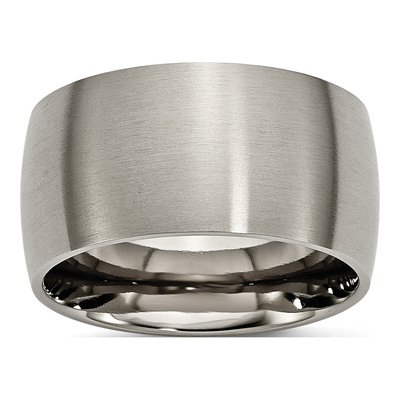 Titanium 12mm Half Round Wedding Band