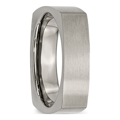 Titanium 6mm Square Wedding Band – view 5