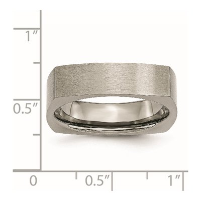 Titanium 6mm Square Wedding Band – view 7