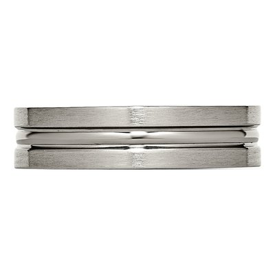 Titanium 6mm Grooved Wedding Band – view 4
