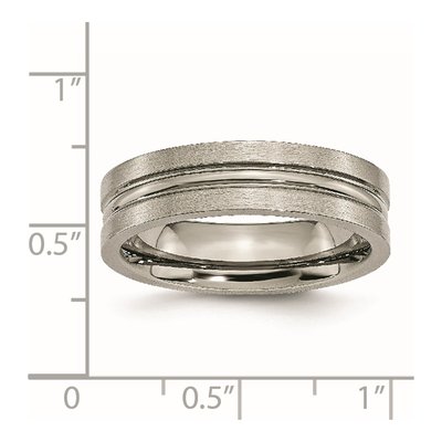 Titanium 6mm Grooved Wedding Band – view 7