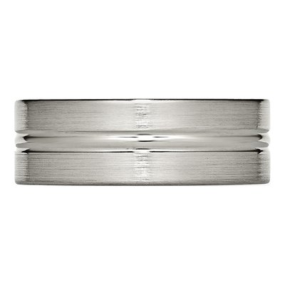 Titanium 8mm Grooved Wedding Band – view 4