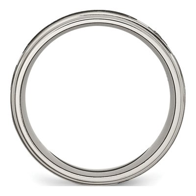 Titanium 8mm Cross Laser Design Wedding Band – view 4