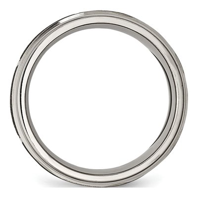 Titanium 8mm Flame Laser Wedding Band – view 4