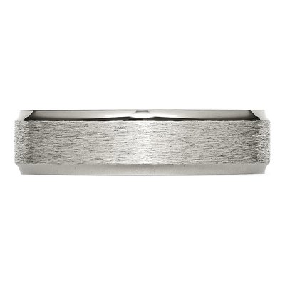 Titanium 6mm Ridged Edge Wedding Band – view 4