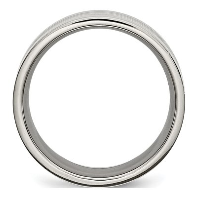Titanium 9mm Grooved Wedding Band – view 3