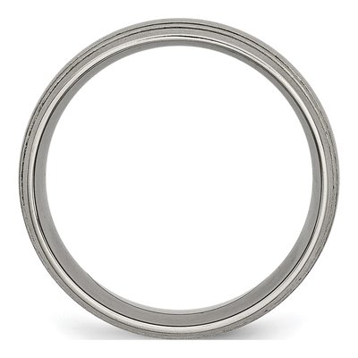 Titanium 8mm Grooved Wedding Band – view 4