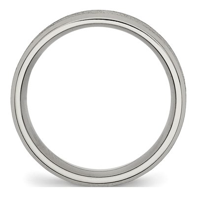 Titanium 8mm Beveled Edge Wedding Band – view 4
