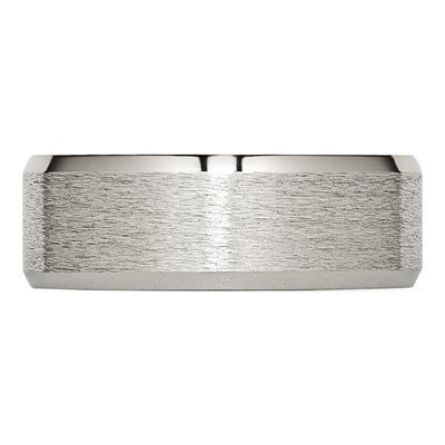 Titanium 8mm Beveled Edge Wedding Band – view 5