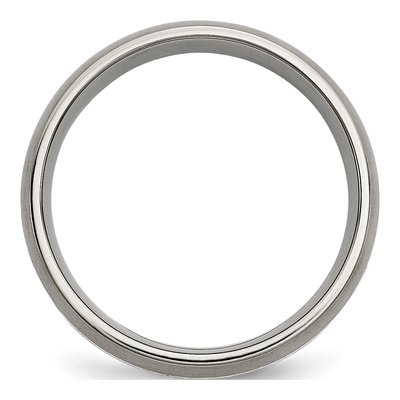 Titanium 5mm Grooved Wedding Band – view 4