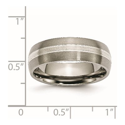 Titanium 5mm Grooved Wedding Band – view 8